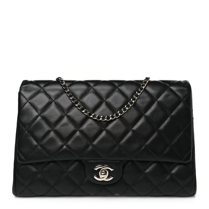 Chanel Lambskin Quilted Clutch With Chain Flap Black 1 of 9