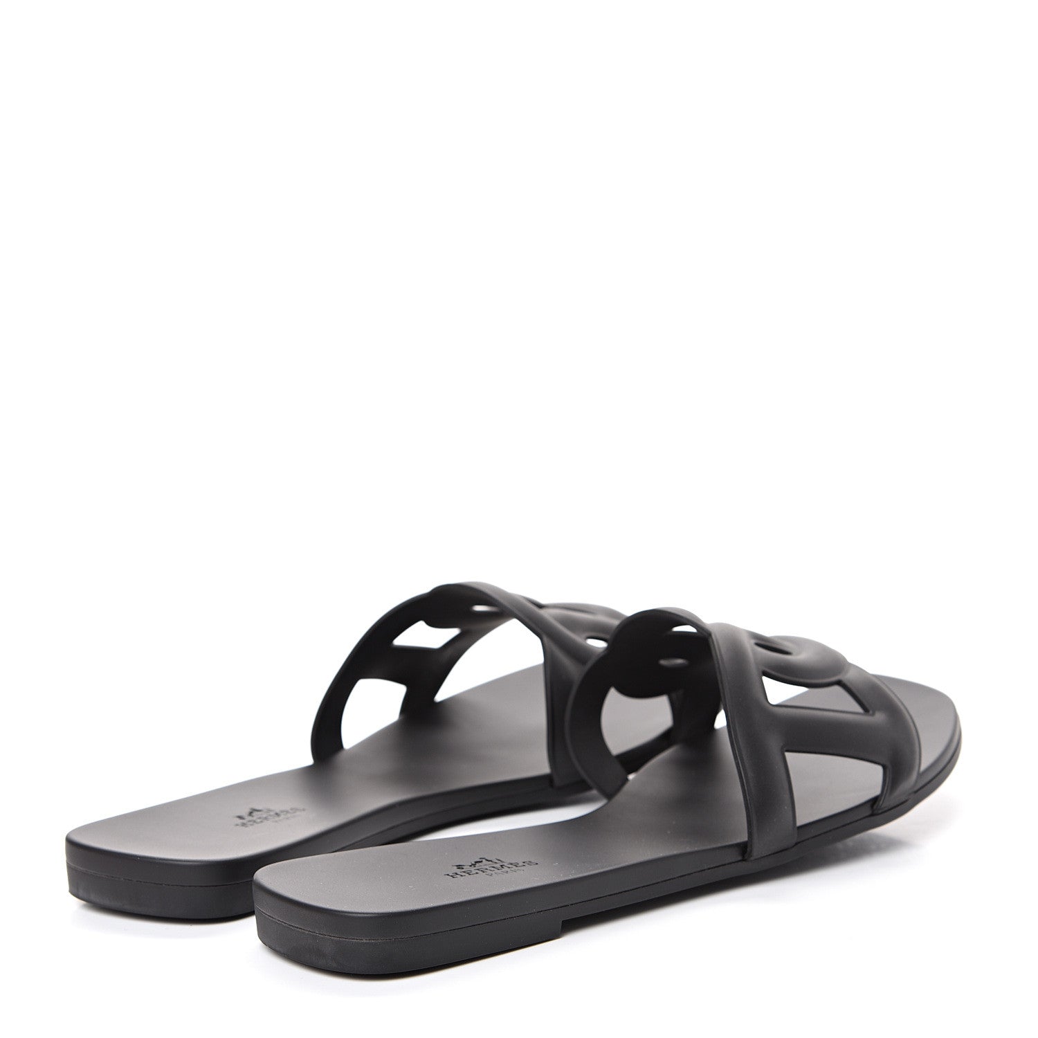 Hermes Rubber Aloha Sandals 41 Black 4 of 8