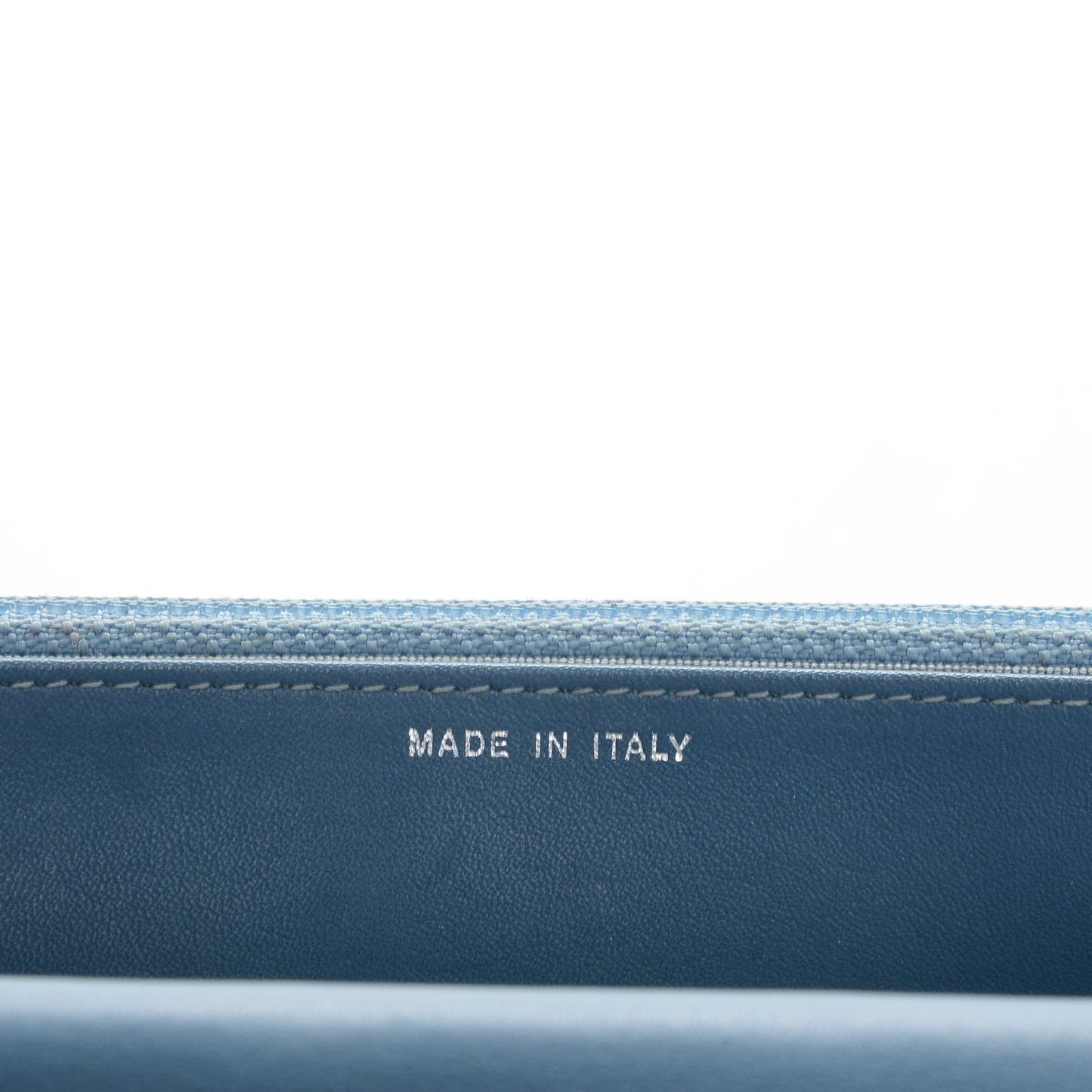 Patent Quilted Wallet On Chain WOC Blue