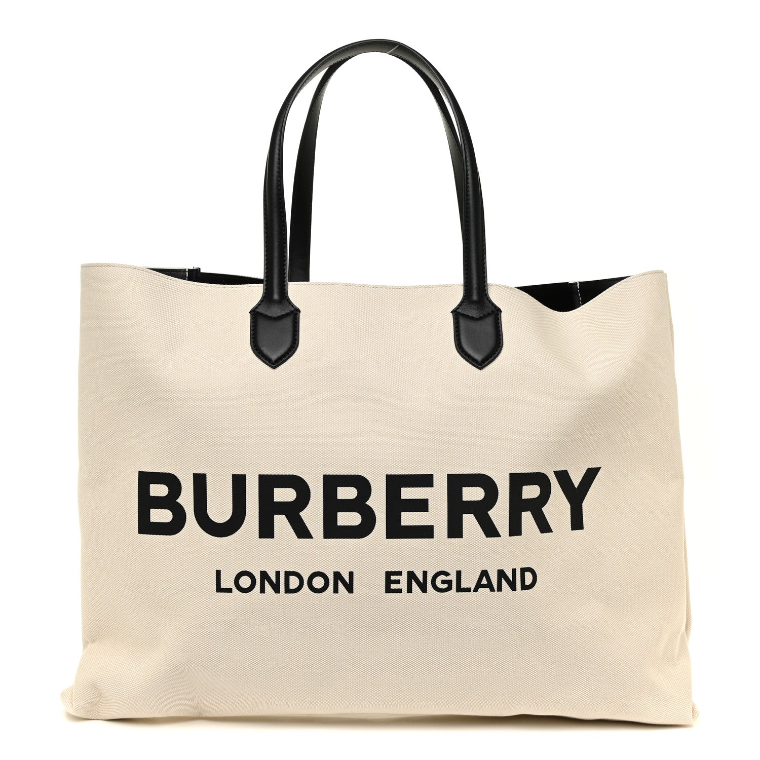Burberry Canvas Lewes Tote Natural 1 of 10