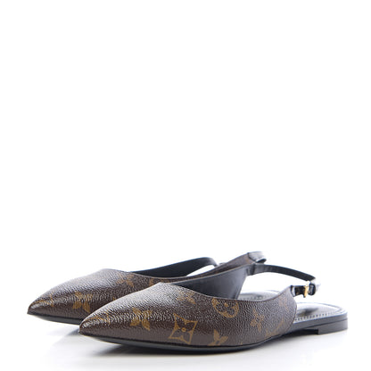 Louis Vuitton Patent Monogram Cherie Slingback Ballerina Flats 38 3 of 8