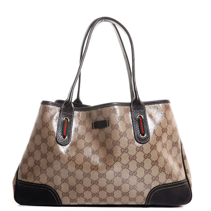 Gucci Crystal Monogram Medium Princy Tote Dark Brown 1 of 9