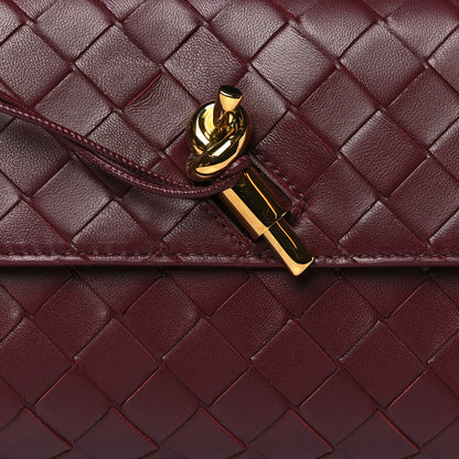 Bottega Veneta Nappa Intrecciato Long Andiamo Top Handle Clutch Barolo 7 of 9