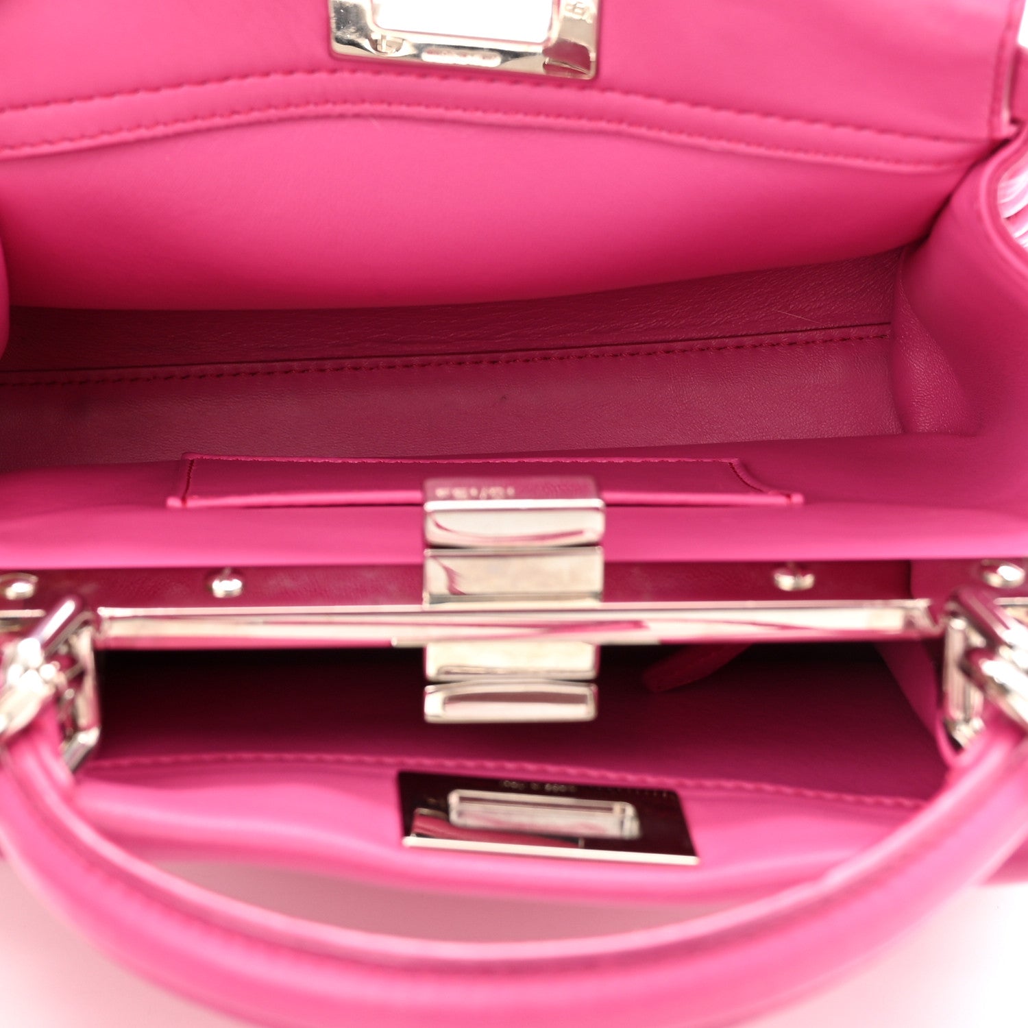 Fendi Nappa Lace Up Mini Peekaboo Iconic Satchel Geranio 5 of 12