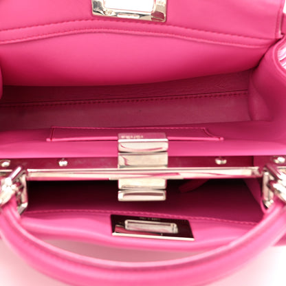 Fendi Nappa Lace Up Mini Peekaboo Iconic Satchel Geranio 5 of 12