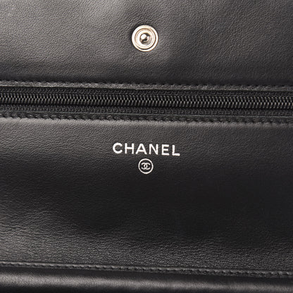 Chanel Patent Quilted Brilliant Wallet On Chain WOC Black 6 of 12