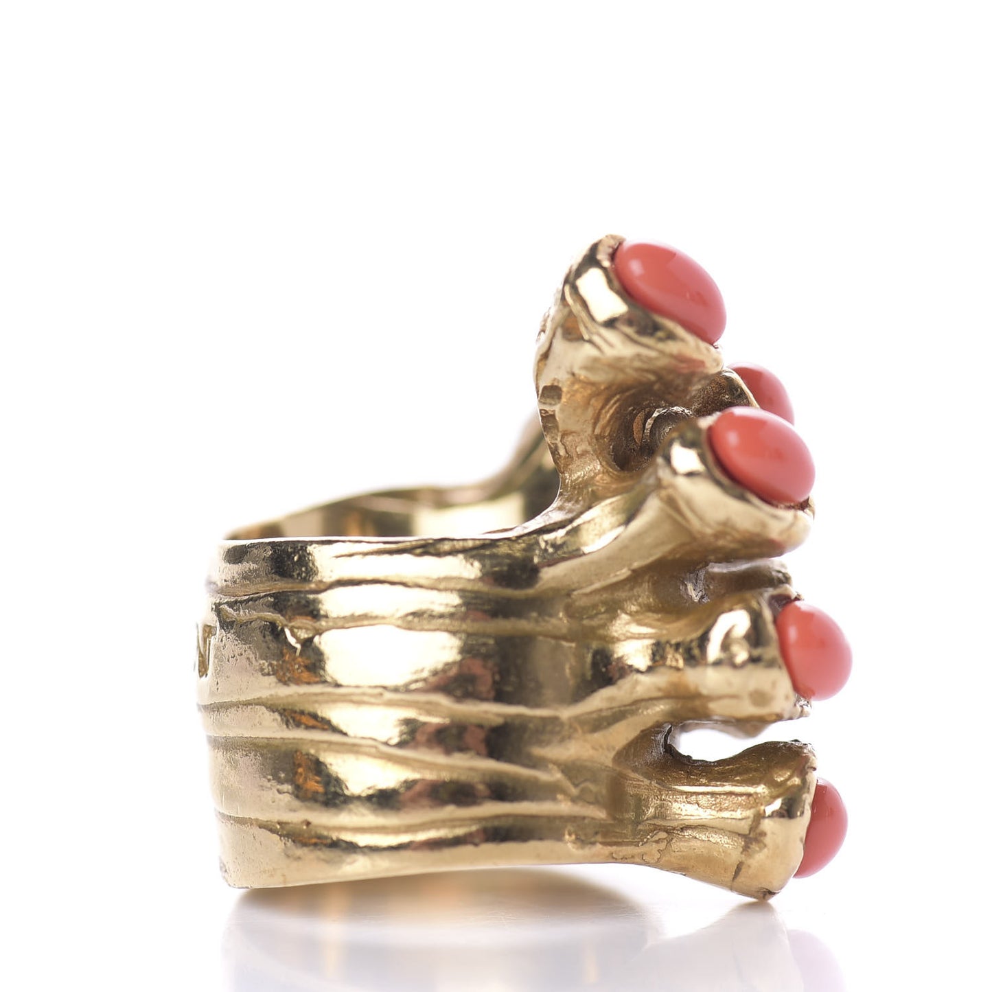 Arty Dots Ring 5.5 Gold Coral
