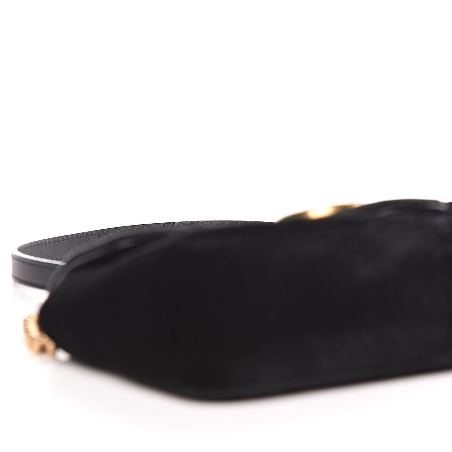 Velvet Matelasse Mini GG Marmont Shoulder Bag Black