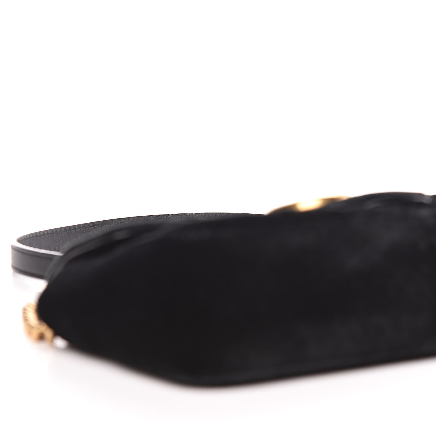 Gucci Velvet Matelasse Mini GG Marmont Shoulder Bag Black 8 of 11