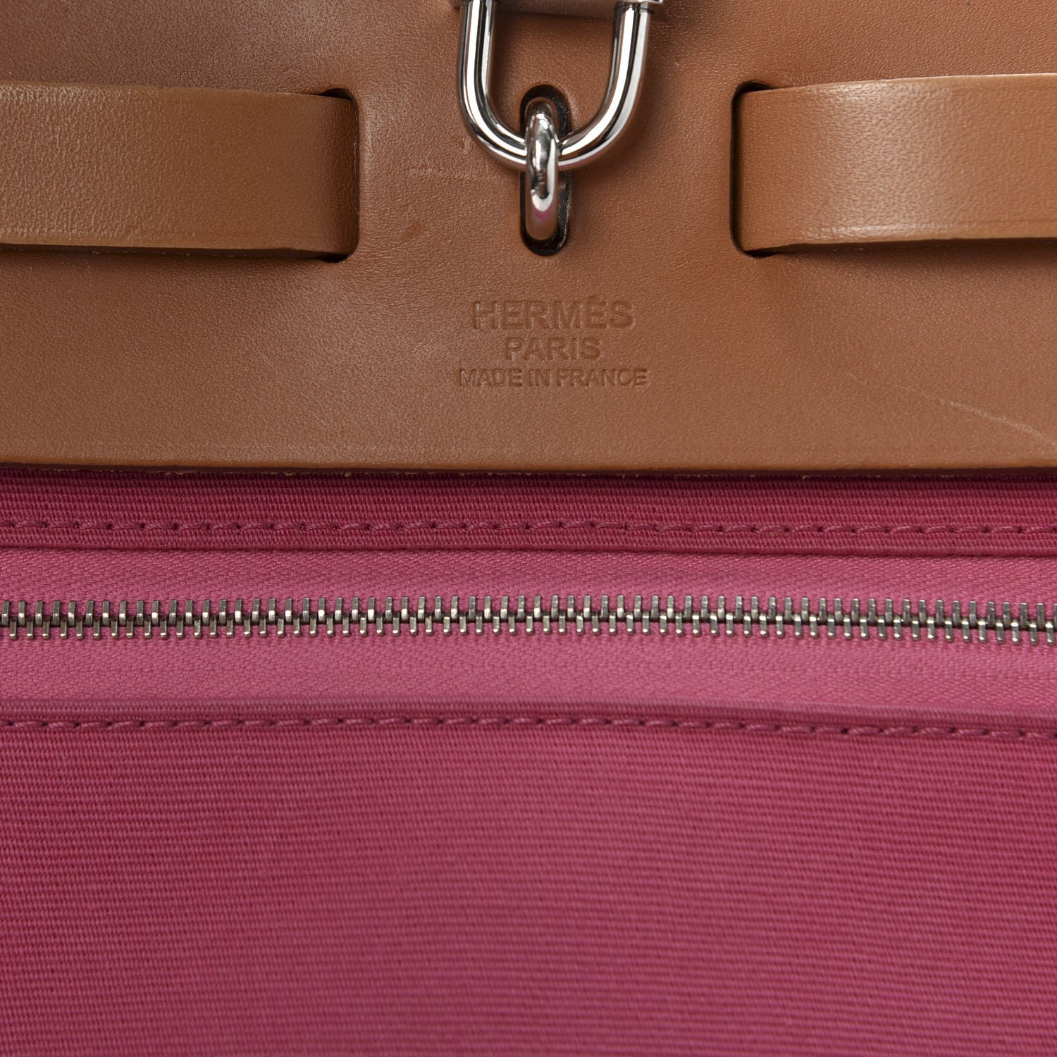 Hermes Vache Hunter Toile Herbag Zip 31 PM Rose Lipstick 10 of 11