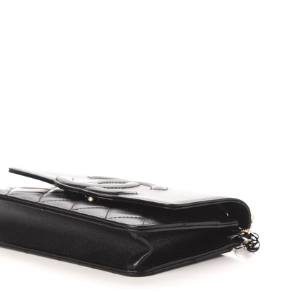 Chanel Goatskin Quilted Timeless CC Wallet On Chain WOC Black 11 of 12
