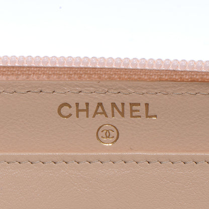 Chanel Caviar Zip Around Wallet Beige 7 of 8