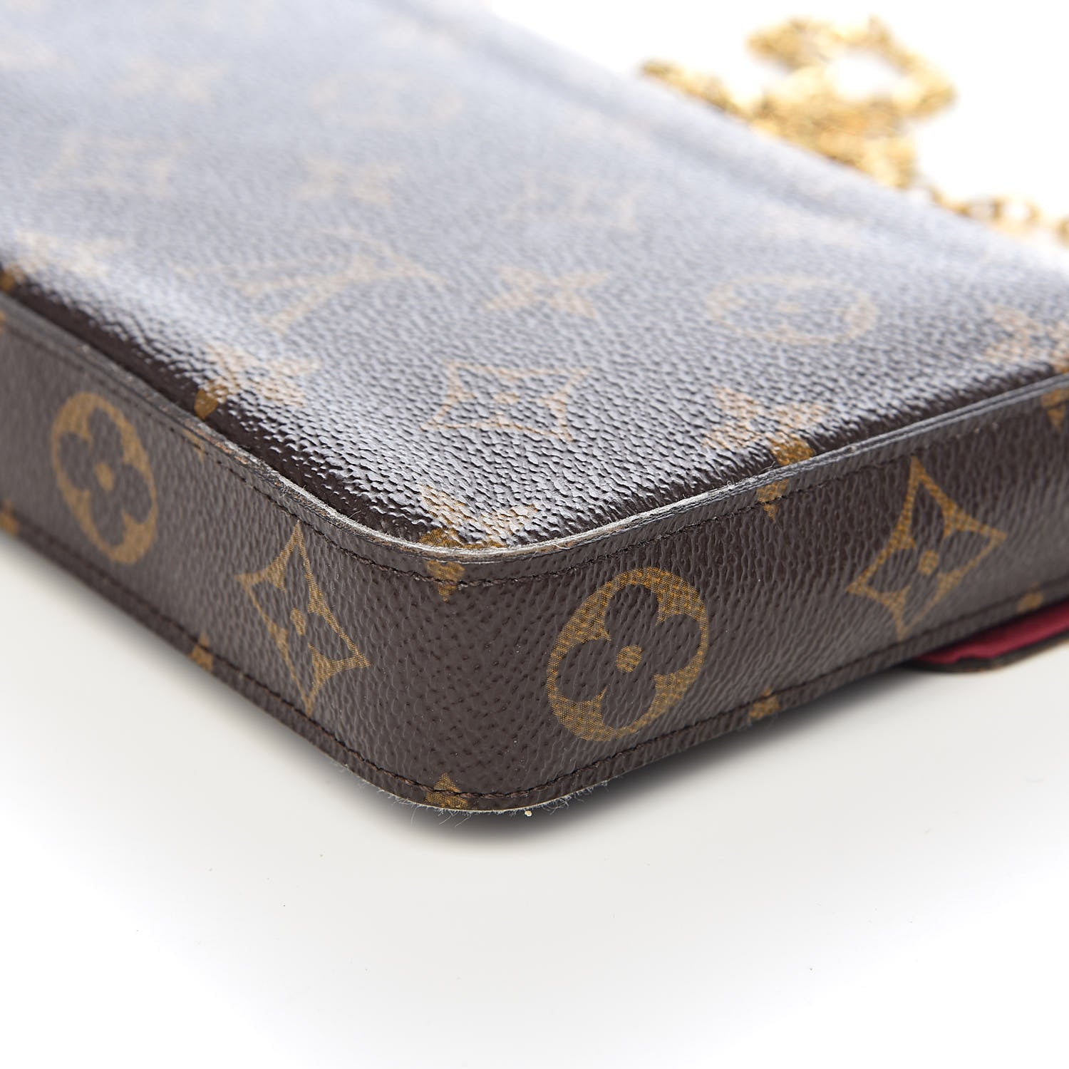 Louis Vuitton Monogram Pochette Felicie Chain Wallet Fuchsia 13 of 16
