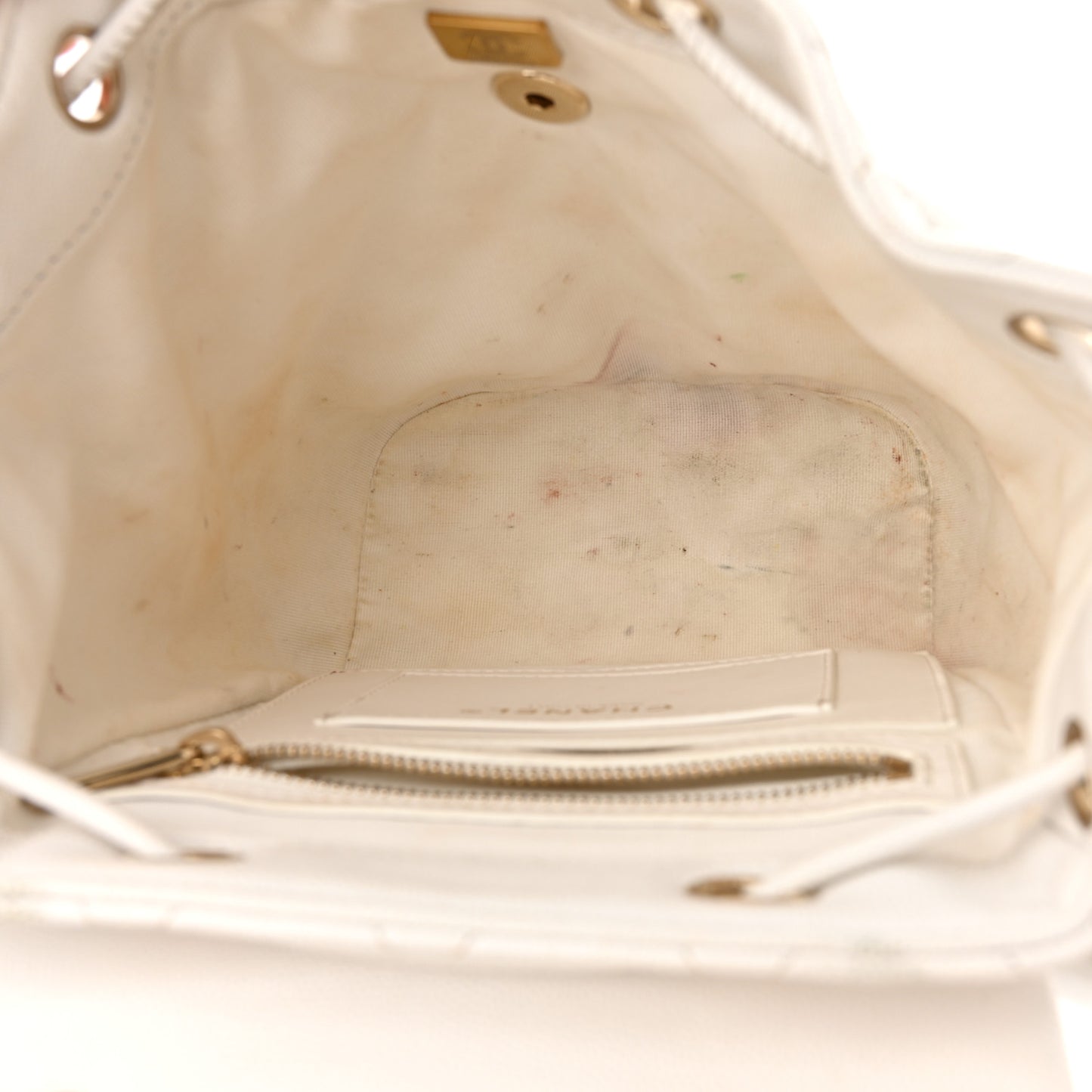 Caviar Quilted Mini Urban Spirit Backpack White