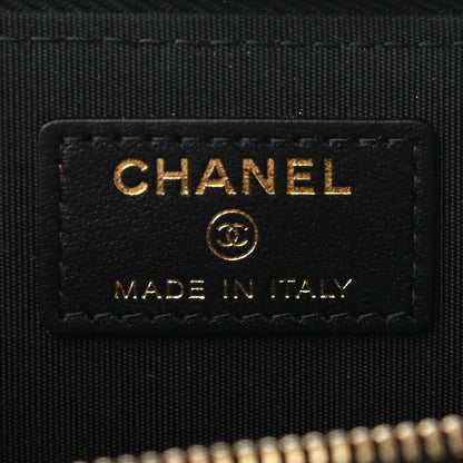 Chanel Caviar Camellia Embossed Key Holder Case Black 6 of 8