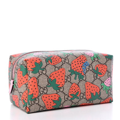Gucci GG Supreme Monogram Strawberry Cosmetic Case 3 of 11