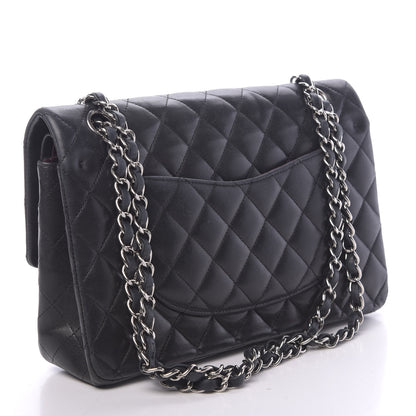 Chanel Lambskin Quilted Medium Double Flap Black 3 of 14