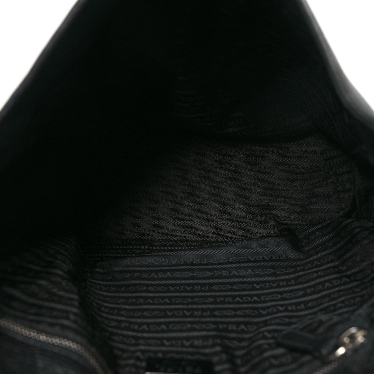 Prada Vitello Daino Shoulder Flap Bag Black 5 of 11
