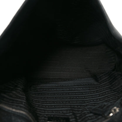 Prada Vitello Daino Shoulder Flap Bag Black 5 of 11