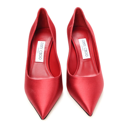 Jimmy Choo Satin Love 85 Pumps 38 Ruby Red 3 of 9