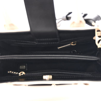 Chanel Grained Calfskin Mini Bi-Color Neo Executive Shopper Tote Beige Black 5 of 11