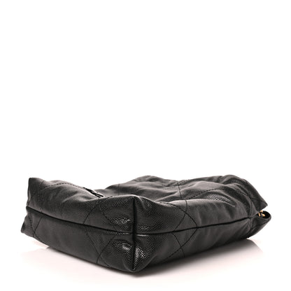 Chanel Shiny Caviar Quilted Monochrome Mini Chanel 22 Black 9 of 9