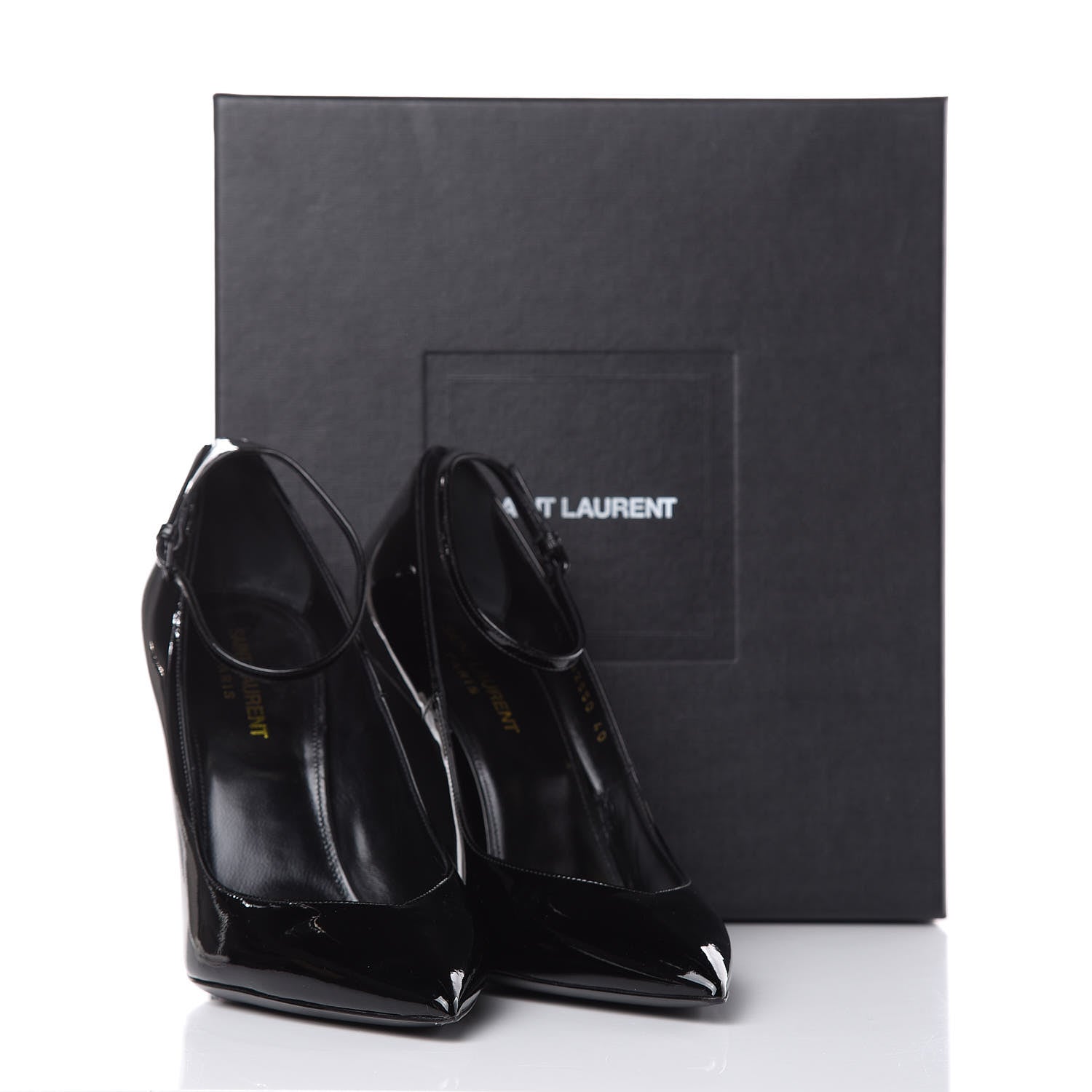Saint Laurent Patent Opyum Appelle Moi Ankle Strap Pump 40 Black 10 of 10