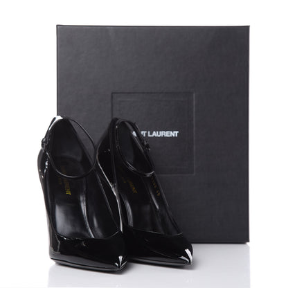 Saint Laurent Patent Opyum Appelle Moi Ankle Strap Pump 40 Black 10 of 10