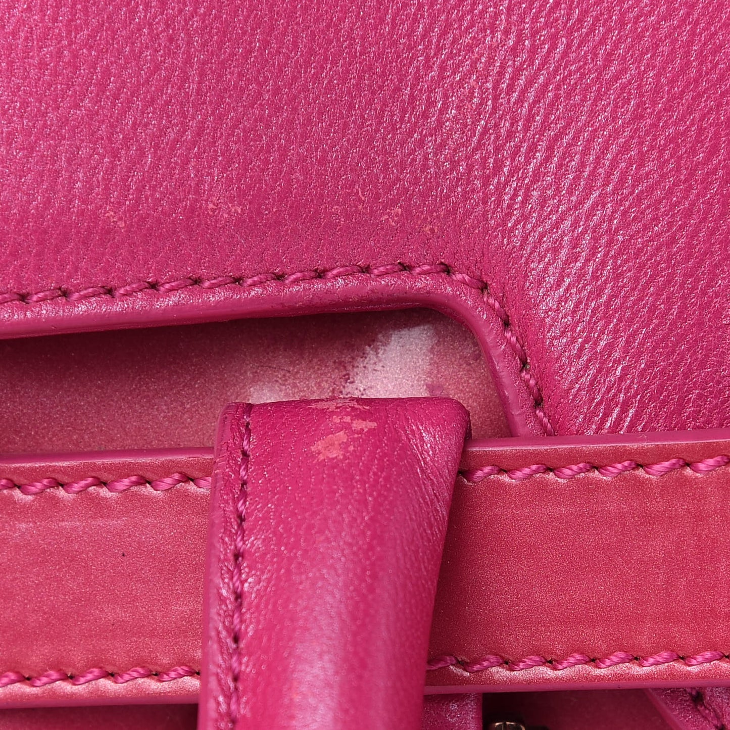 Patent Calfskin Large Signature Tote Pink