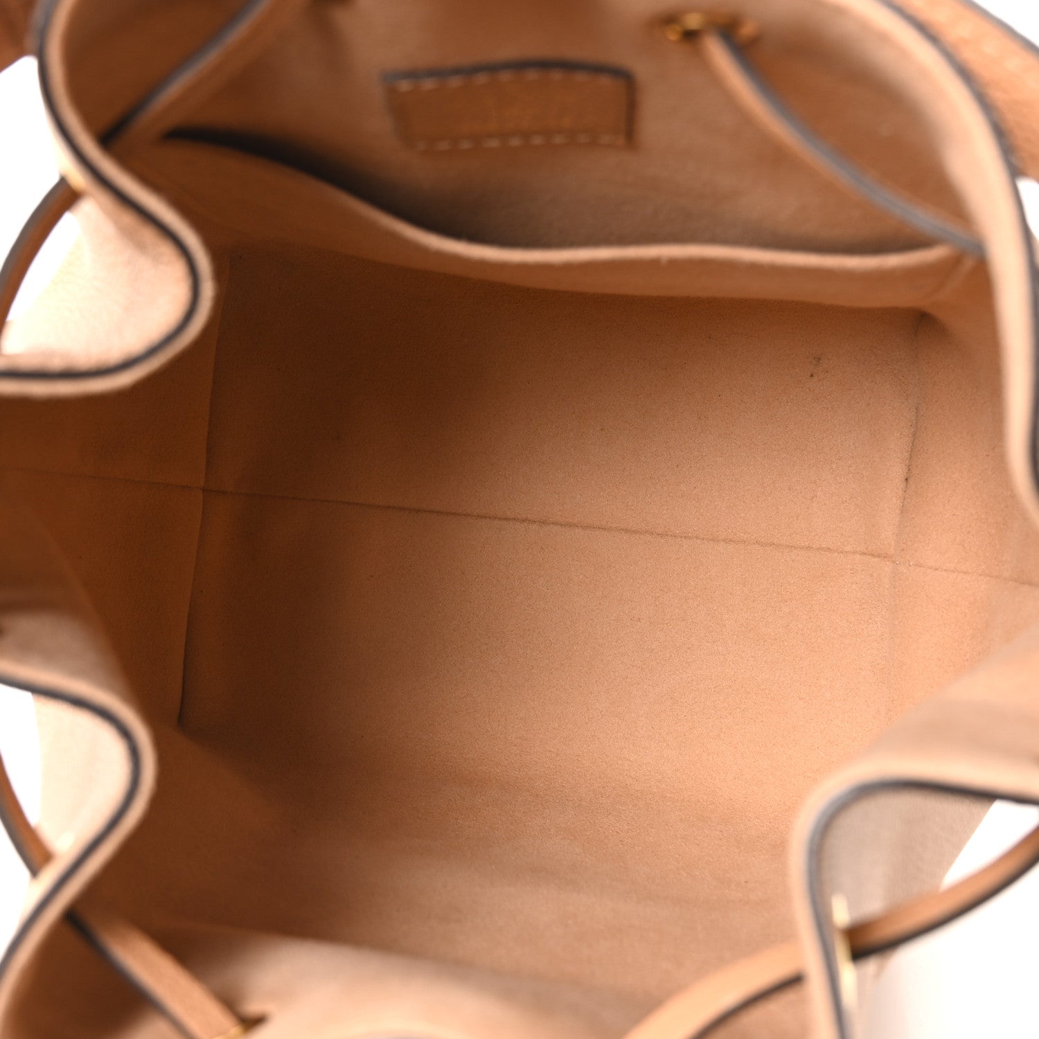 Louis Vuitton Calfskin Lockme Bucket MM Arizona Beige 1819990