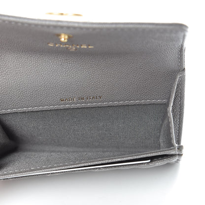 Chanel Caviar Quilted Boy Flap Card Holder Grey 5 of 9