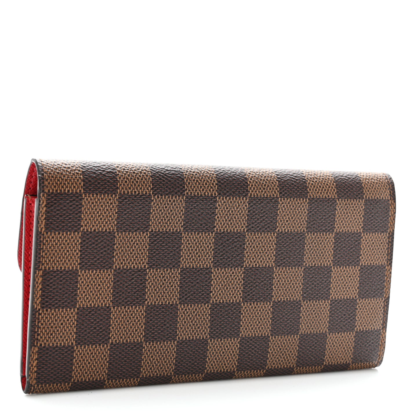 Damier Ebene Emilie Wallet Red