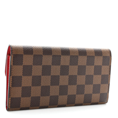Louis Vuitton Damier Ebene Emilie Wallet Red 3 of 6