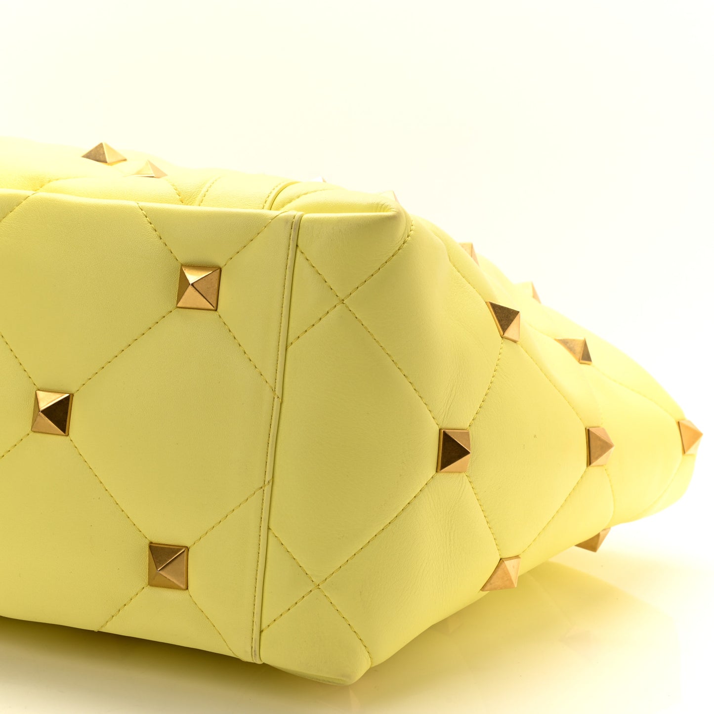 Nappa Medium Roman Stud Tote Lime Sorbet