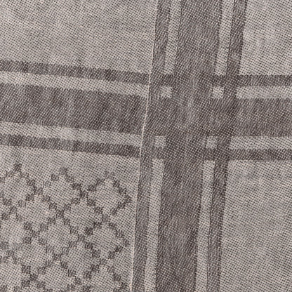Gucci Wool Silk GG Monogram Diamante Plaid Surviee Shawl Beige Dark Brown 7 of 7