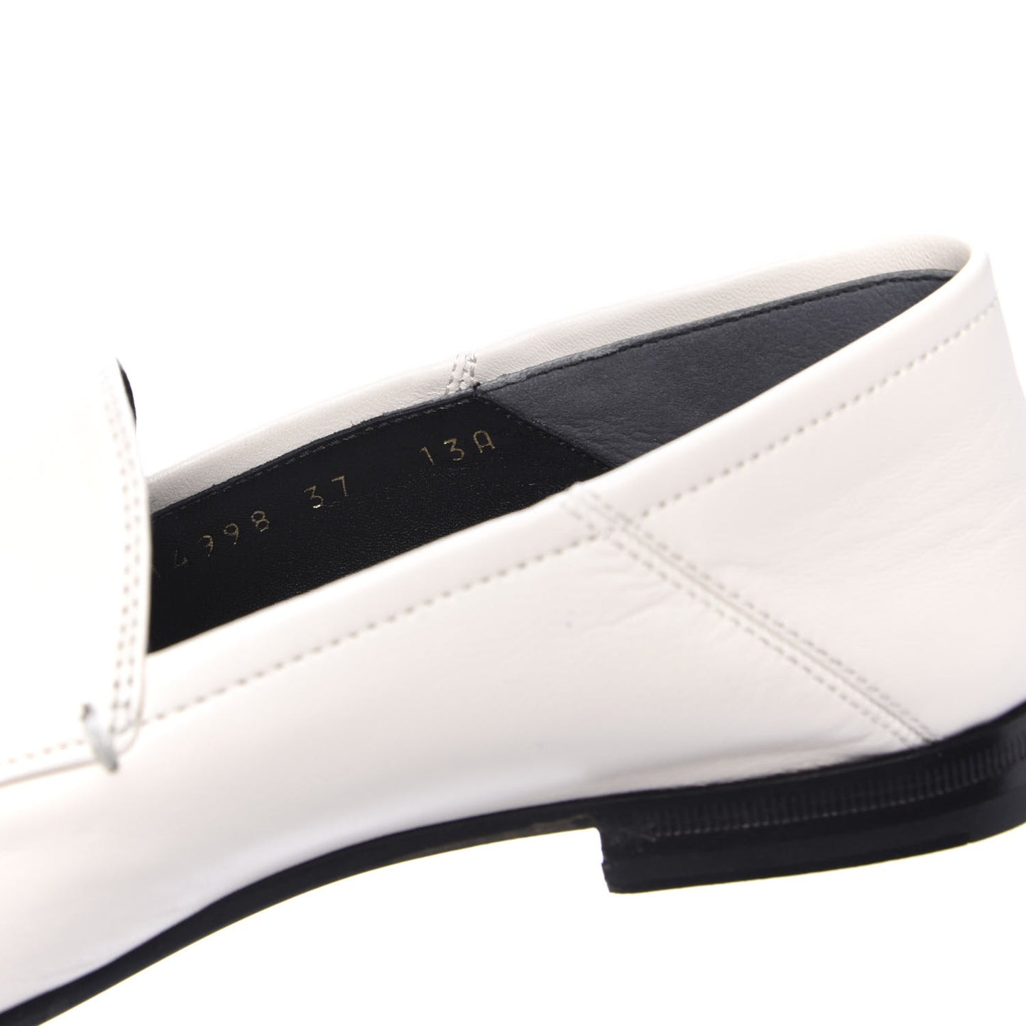 Lambskin Womens Brixton Horsebit Loafers 37 Mystic White