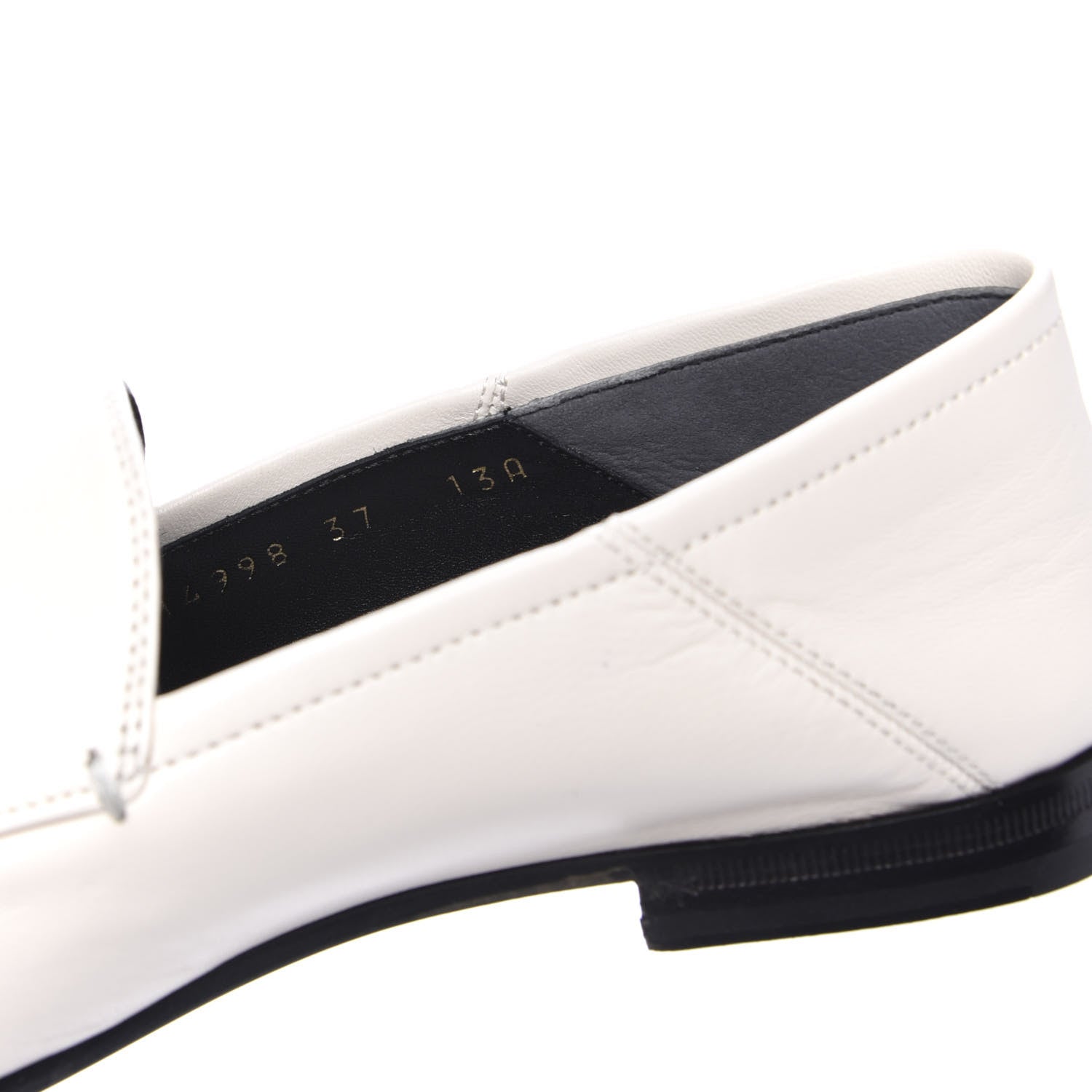 Gucci Lambskin Womens Brixton Horsebit Loafers 37 Mystic White 10 of 11