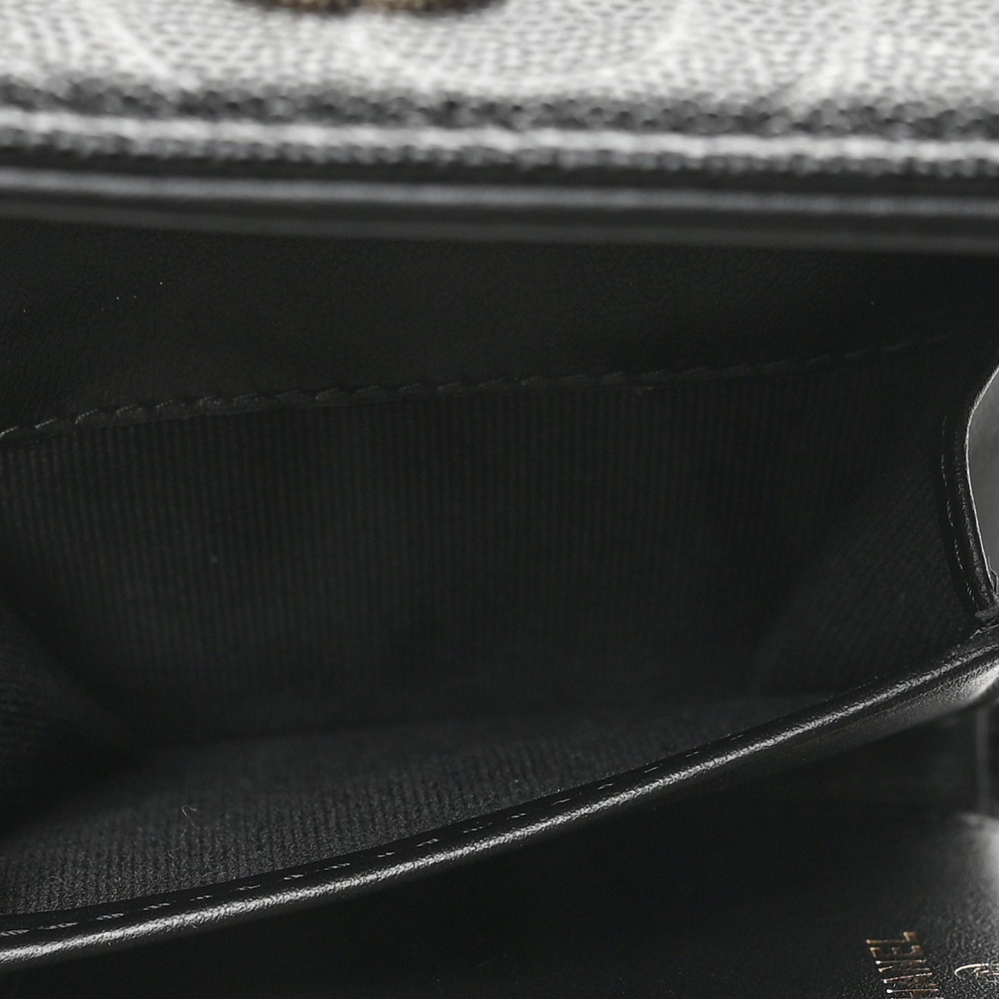 Caviar Camellia Embossed Compact Wallet Black