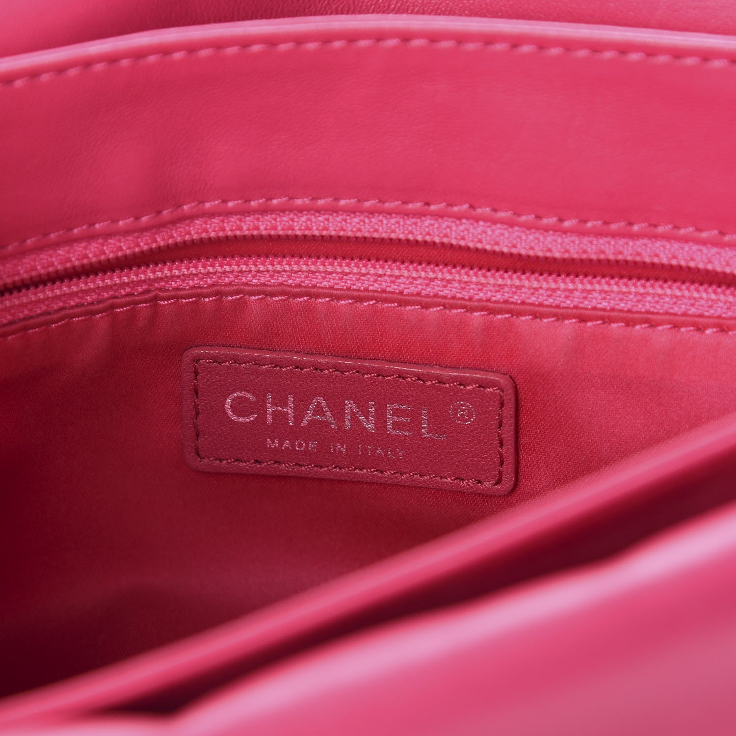 Chanel Calfskin Stitched Double Flap Bag Pink 6 of 10