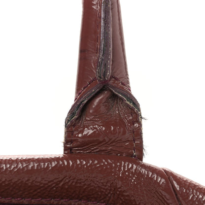 Saint Laurent Textured Patent Medium Easy Sac Dark Red 15 of 23