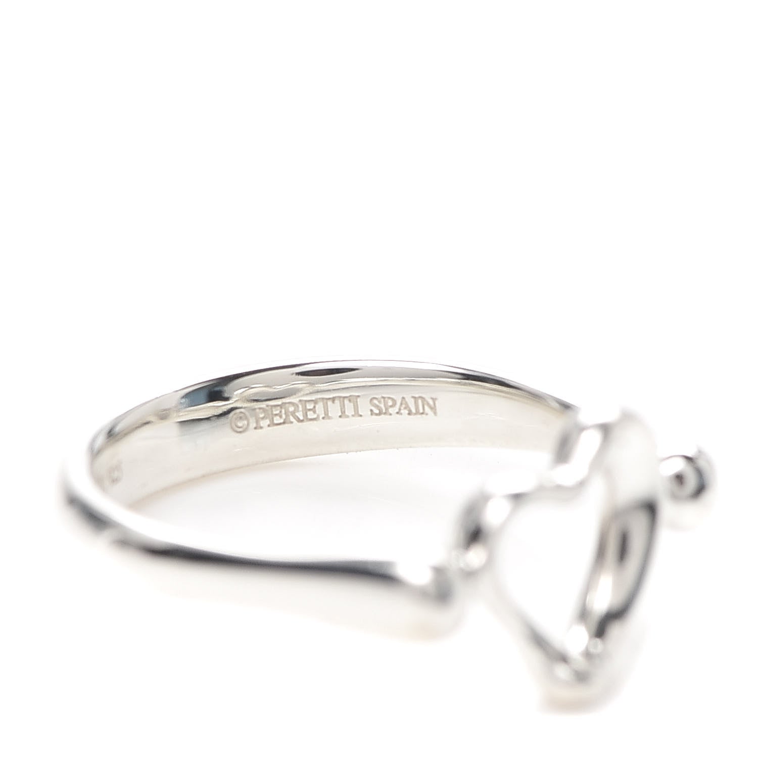 Tiffany Sterling Silver Elsa Peretti Open Heart Ring 50 5.5 4 of 6