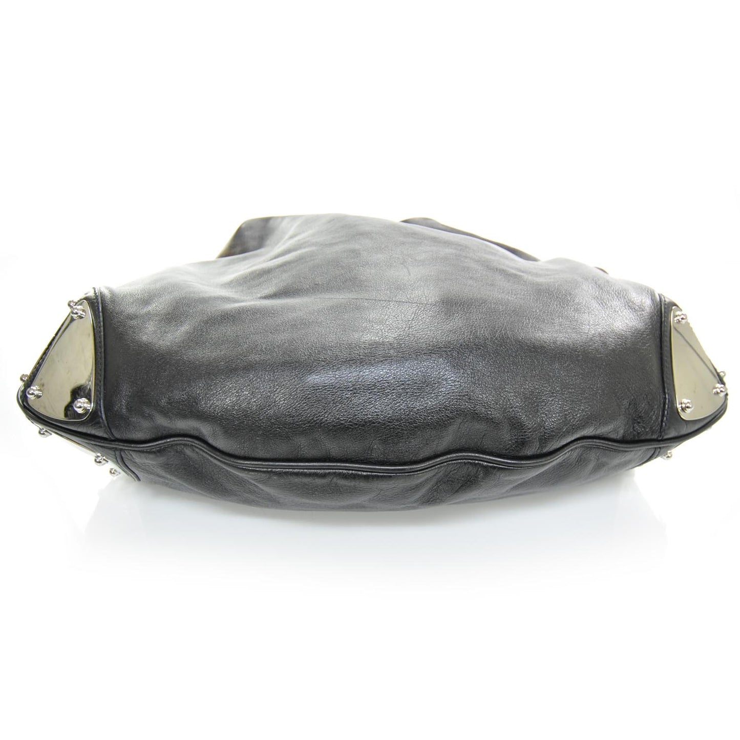 Leather Large Indy Top Handle Hobo Black