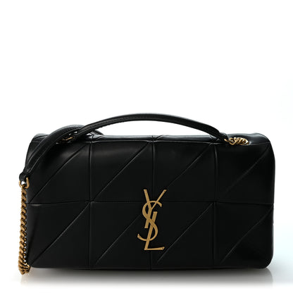 Saint Laurent Lambskin Patchwork Monogram Medium Jamie Black 1 of 10