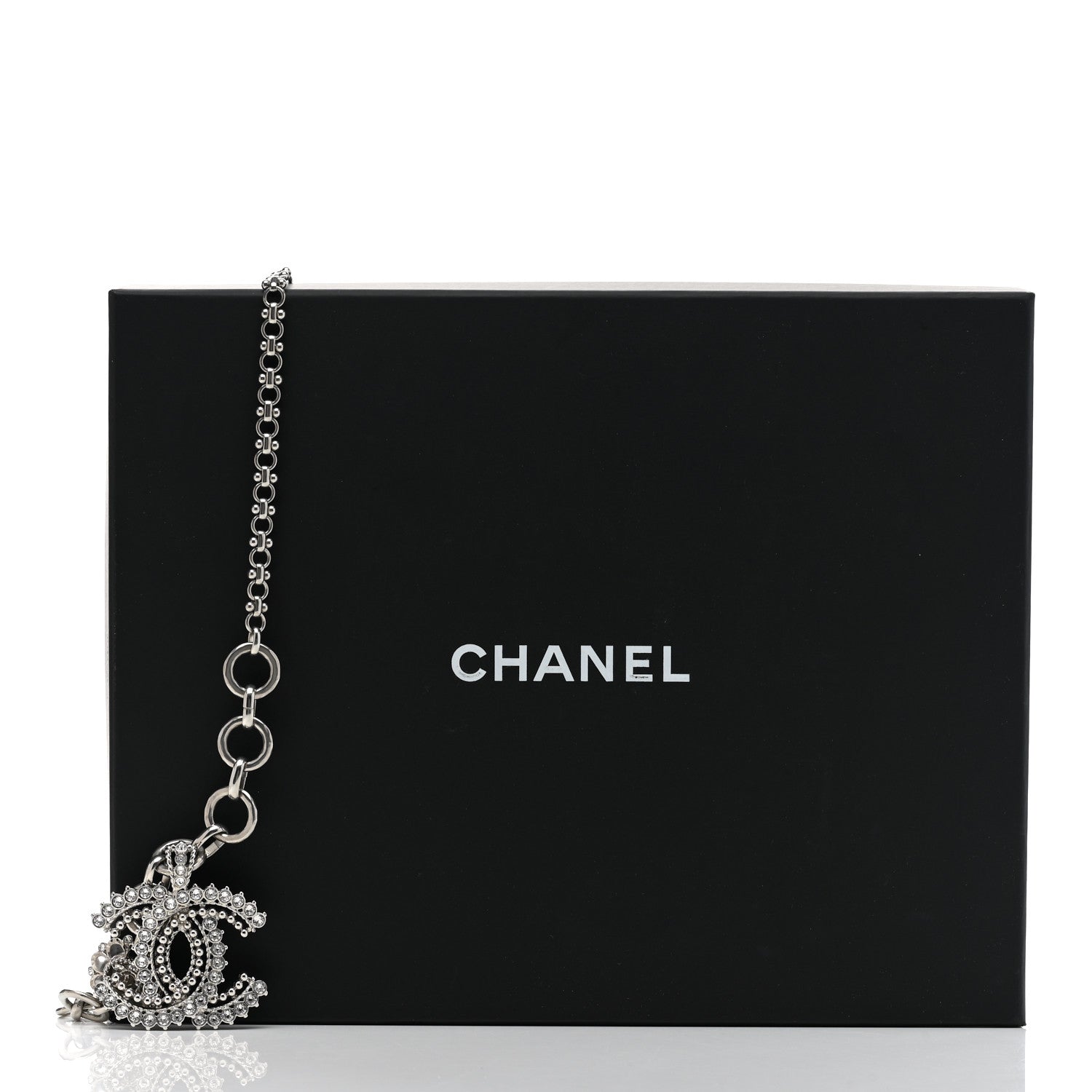 Chanel Crystal CC Short Necklace Silver 6 of 6