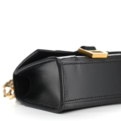 Balenciaga Shiny Box Calfskin Hourglass Top Handle Bag Mini with Chain Black 8 of 10