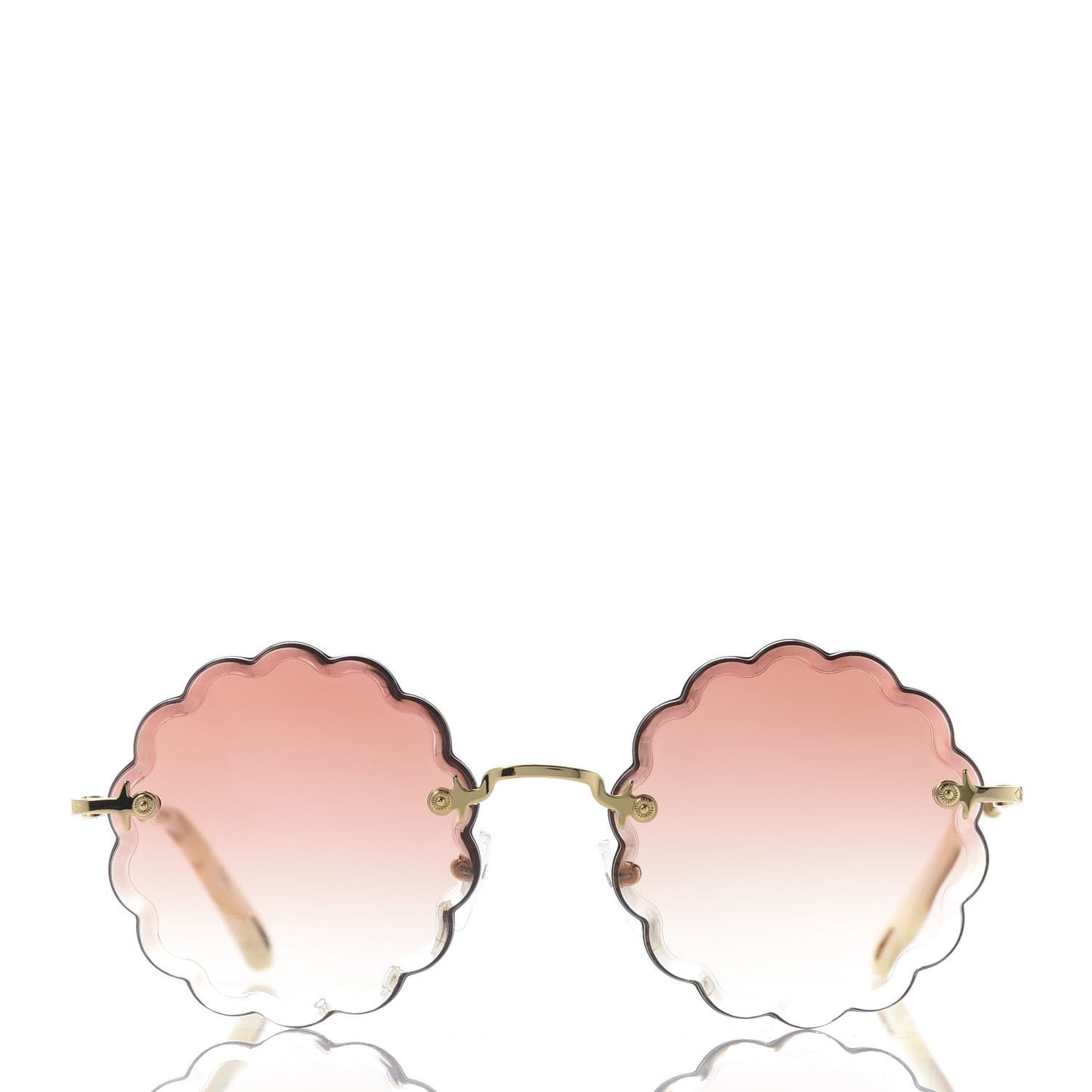 Round Scalloped Rosie Sunglasses CE143S Gold Coral