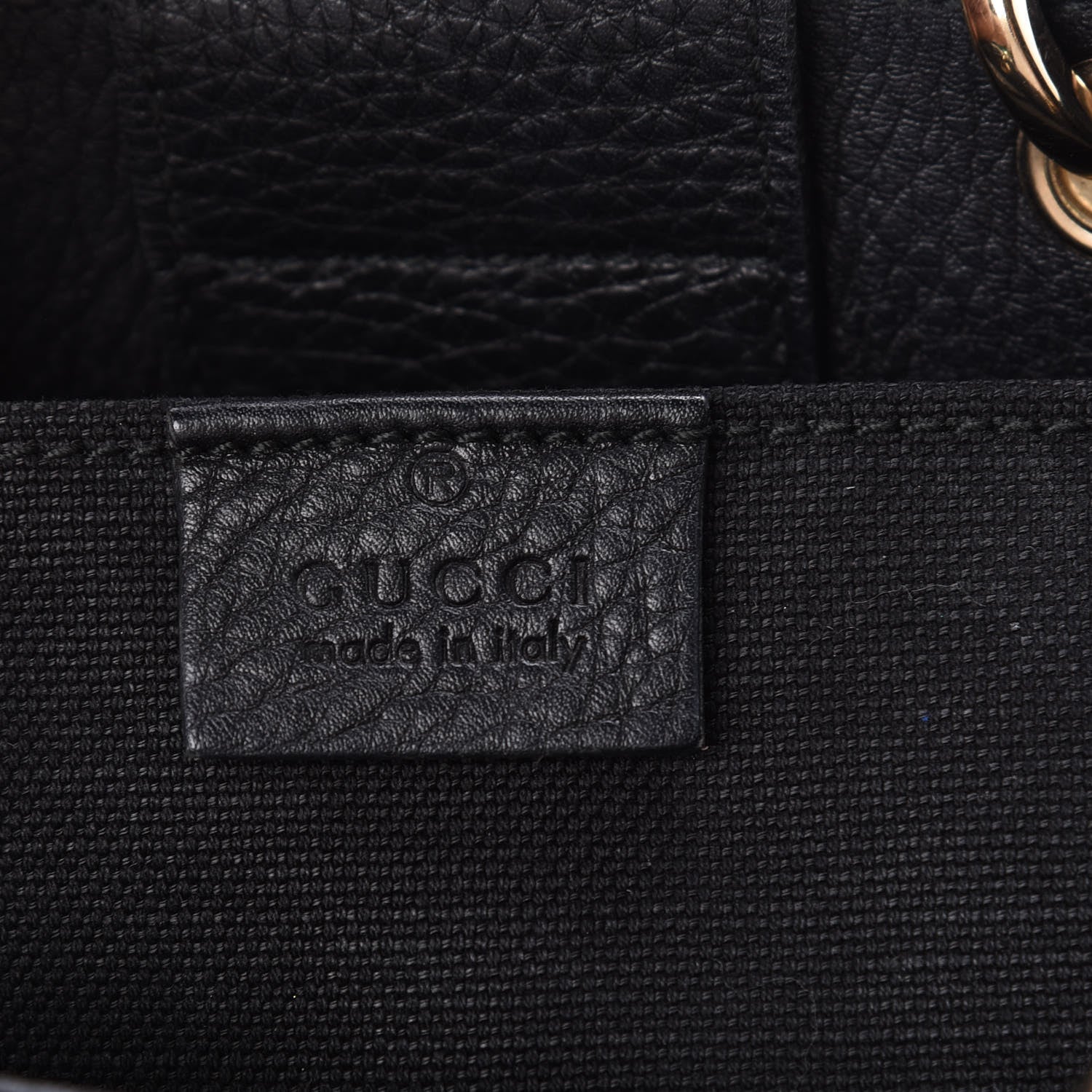 Gucci Cellarius Calfskin Mini Bamboo Shopper Tote Black 8 of 9