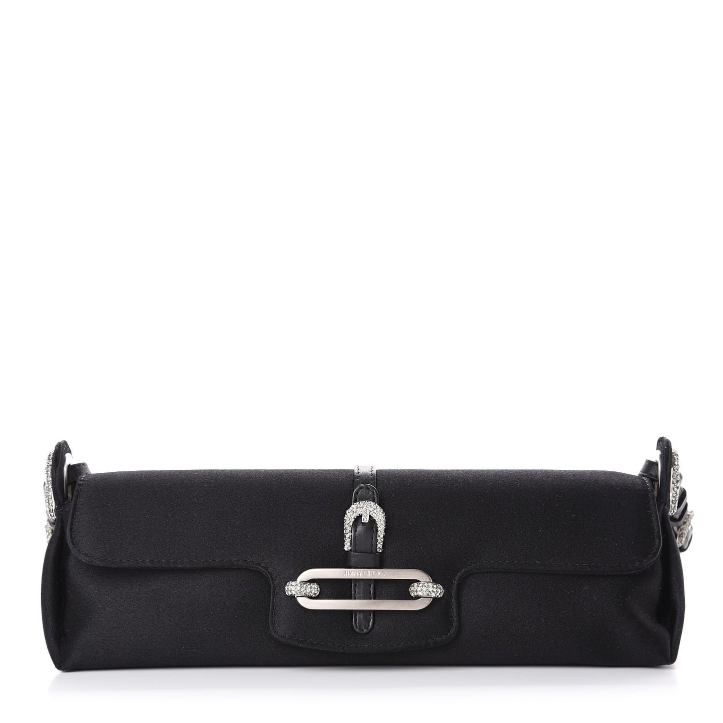 Satin Swarovski Crystal Tulita Evening Bag Black