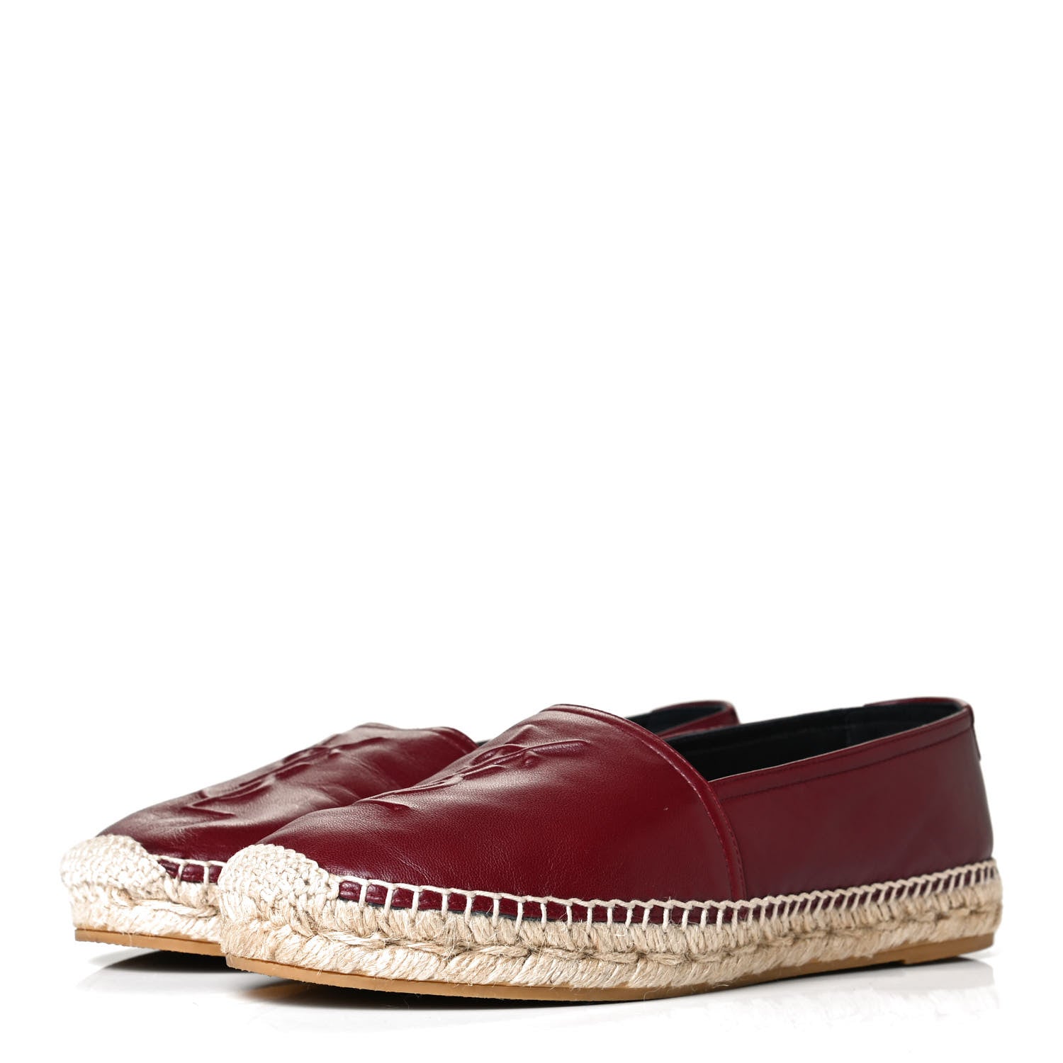 Saint Laurent Nappa Vendome Monogram Espadrilles 37 Barolo 3 of 11