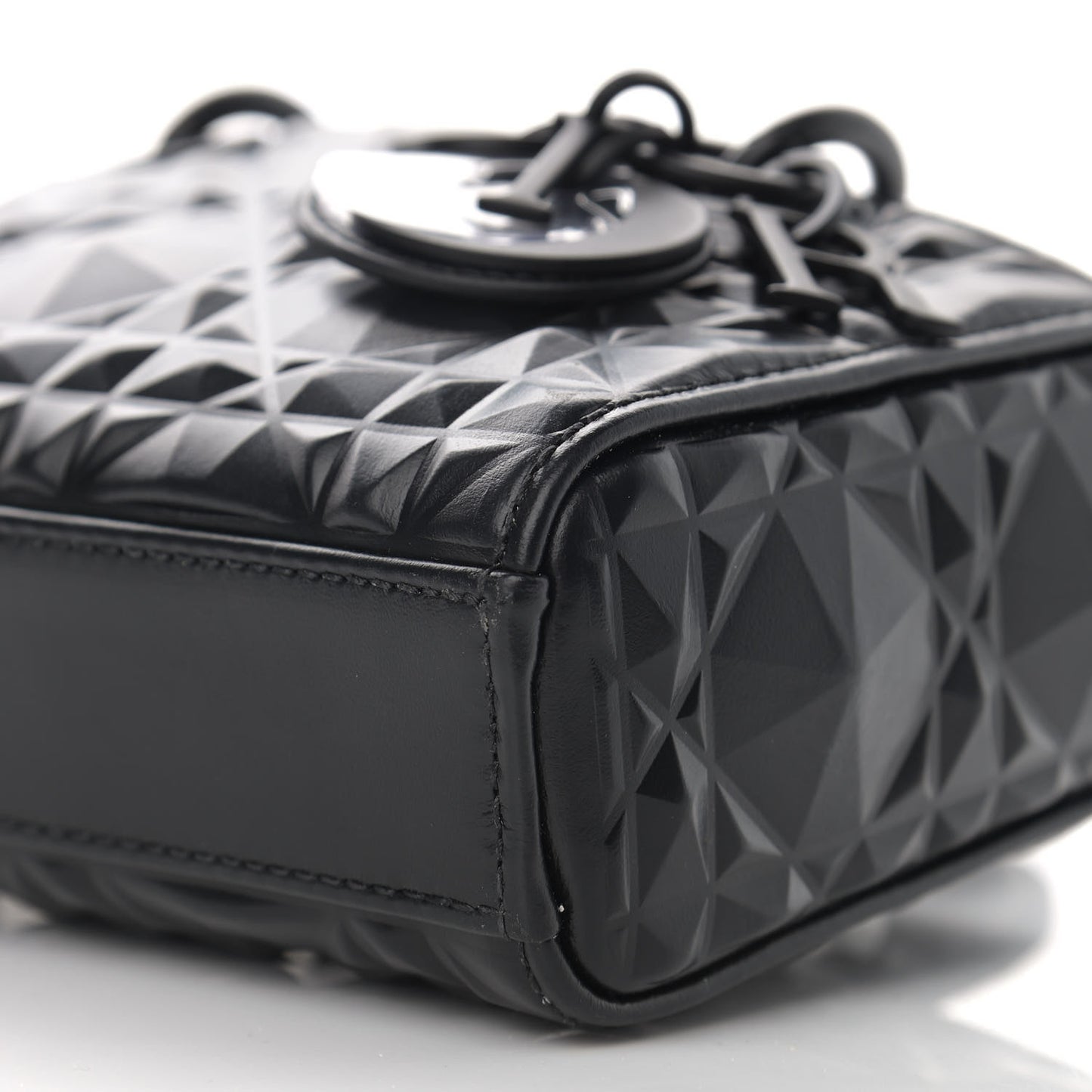 Calfskin Cannage Diamond Micro Lady D-Joy Black